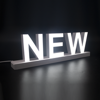 ABCMIX DIY Rectangle LED Lettre Signe Boîte À Lumière Magnétique LED Alphabets Caractéristique Décorative