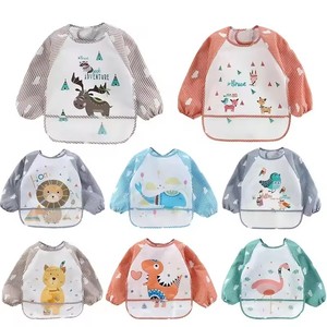 Baby Bibs Toddler Long Sleeve Scarf <b>Waterproof</b> Art Smock Feeding Bib <b>Apron</b> Infant Boys Girls Burp Clothing <b>Apron</b> - Product Image 3