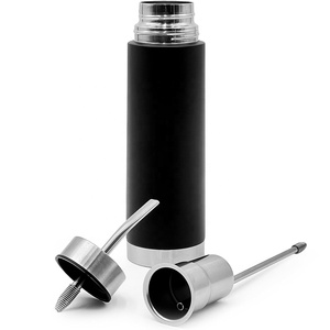 Botella de Agua <span class=keywords><strong>con</strong></span> Aislamiento al Vacío de Acero Inoxidable de Doble Pared, Negra <span class=keywords><strong>Mate</strong></span>, 500 ml, Termo para <span class=keywords><strong>Mate</strong></span> <span class=keywords><strong>con</strong></span> Filtro de Té - Product Image 3