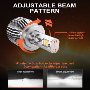 Brillo de haz Alto y Bajo <span class=keywords><strong>Precio</strong></span> mayorista Coche Auto Led Light 6500K 4500K 3000K 9006 9005 H8/9/11 H4 Canbus H7 Bombilla de faro LED - Product Image 2