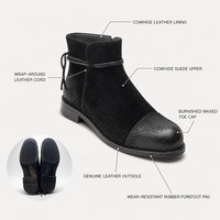 Bottes montantes de luxe pour hommes en cuir véritable et daim, à lacets, avec support de voûte plantaire Goodyear, classiques, décontractées, confortables pour l'hiver et l'automne