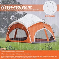 Tente de camping familiale OEM pour 4 personnes, double couche, imperméable, avec fenêtres ventilées, conception à montage rapide pour le camping ou la randonnée