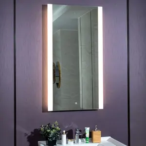 Di Forma rettangolare Illuminato Caratteristica Decorazione Della Parete Bagno LED Specchio