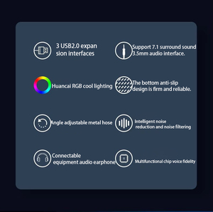 Tốt Nhất Bán Microphone Microphone Máy Tính Để Bàn Máy Tính Xách Tay Giao Diện USB Card Âm Thanh Có Dây Condenser Microphone Máy Tính - Product Image 6