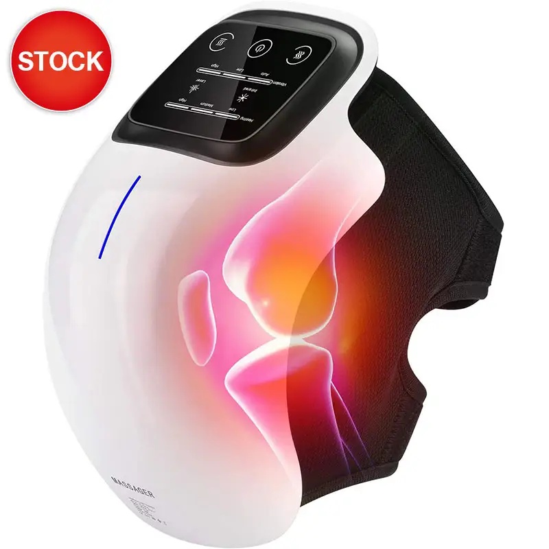 Knee Massager with Heat Infrared Deep massage Joint Pain Relief Swelling Stiff Joints Stretched Ligament Muscles Knee Massager