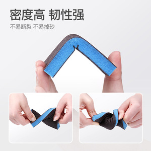 Diamond Abrasive Sponge Pad 10x7x1.2cm Square Blue For Pot Cleaning Rust Removal Kitchen Use - Product Image 3