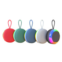 Haut-parleur portable en forme de disque étanche, anti-poussière et résistant aux chutes, avec basses puissantes, fente pour carte, RGB, batterie 1000-2000 mAh