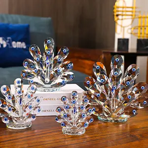 HY Datz Cristal pavão presente abertura armário decoração sala de estar artesanato em vidro