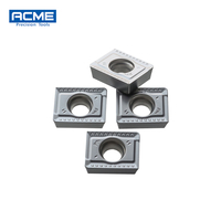 Plaquette de fraisage APKT150412 APKT11T308 APKT160408 PM Chipbreaker, lame carrée en acier inoxydable, revêtement PVD OEM, 55HRC