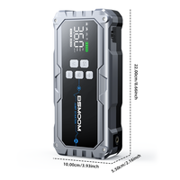 Batterie tout-en-un 4-en-1 pour voiture et moto avec pompe à air numérique 12V démarreur intelligent multifonction et écran LCD