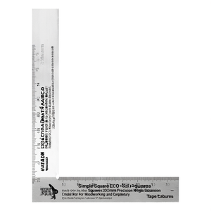 Ensemble de carrés ECO simples, 200 mm, règle d'angle droit en métal de précision pour le travail du bois et la menuiserie - Product Image 2