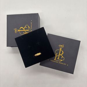 Custom Logo High-End Cardboard Jewelry Packaging Box with Magnetic Closure Sponge Lining and Eco-Friendly Features - Product Image 1