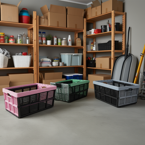 Contenedor de Almacenamiento Plegable de Plástico de 32L, 51x34x23cm, Rectangular, para Organizar el Garaje y Guardar Juguetes - Product Image 2