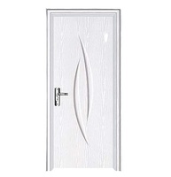 Porte en verre MDF revêtue de PVC résistante à l'humidité et à longue durée de vie pour salle de bain