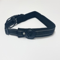 PINSBACK Collier pour chien en nylon réglable et respirant rembourré en mousse imperméable avec lumière LED Collier pour chien réfléchissant personnalisé