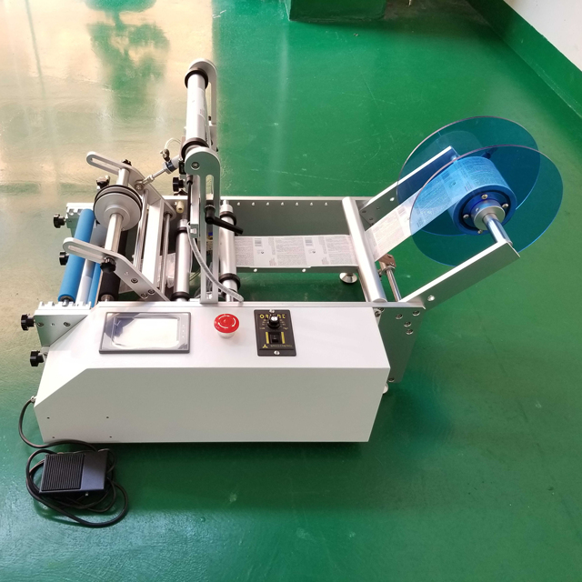 Semi Automatic Labeling Machine for Bottles Sticker Roll Label With Date Printer
