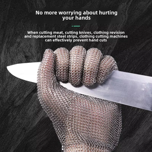 316L sarung tangan besi anti karat, sarung tangan keamanan untuk dapur tukang daging, sarung tangan logam untuk memotong pisau - Product Image 2