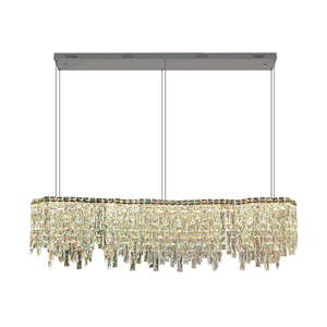 Hot Post Modern cahaya mewah seni bulat desain Layering kualitas tinggi lampu kristal aula loteng lampu gantung langit lentera - Product Image 1
