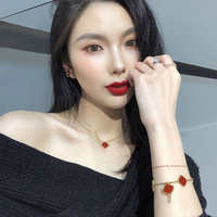 Pulsera de Trébol de Cuatro Hojas y Cinco Flores de Alta Calidad, Venta al por Mayor de Fábrica, Chapada en Oro de 18K y Plata 925, Pulsera de la Suerte para Chicas, Regalo de Lujo