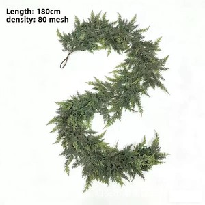 Guirnalda de Pino Norfolk Navideña de 180 cm, Tacto Suave, Enredadera de Cedro Artificial de Polietileno con Aspecto Realista, para Puerta Principal, <span class=keywords><strong>Chimenea</strong></span>, Mesa - Product Image 5