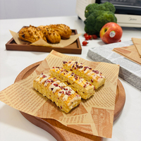 Napperon jetable double face biodégradable imprimé en anglais pour la cuisson, idéal pour le pain et les biscuits en cuisine