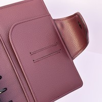 Organiseur de budget A6 personnalisé à couverture rigide, classeur à anneaux noir pour carnet et portefeuille