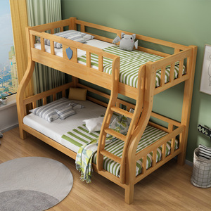 Children's <b>Bunk</b> <b>Bed</b> Solid <b>Wood</b> 1.2m X 1.9m Storage Stairs Rustic Design For Kids And Adults Home Use - Product Image 2