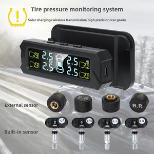 Carsun High Digital <b>TPMS</b> External Solar Tire Monitoring Sensor Windshield Mounted Plastic Gauges TY22 High <b>TPMS</b> Sensor - Product Image 2