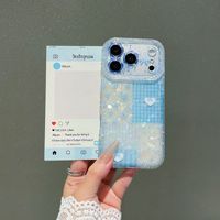 Coque de téléphone à motifs écossais pour iPhone 18 17 Pro Max 16 15 14, coque colorée avec blocs écossais en forme de diamants