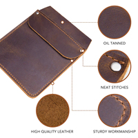 Pochette porte-outils et porte-stylos en cuir pleine fleur, style vintage, pour hommes, à fixer sur chemise ou jean, pour outils et stylos, cadeau, logo personnalisé, fabrication usine