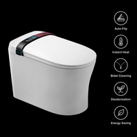 WC intelligent automatique monobloc avec bidet intégré, cuvette électronique pour salle de bain de luxe, affichage LED