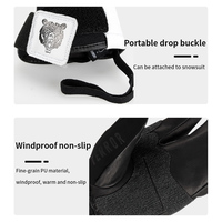Mitaines de snowboard personnalisées OEM ODM, à doigts séparés, imperméables, HIPORA, antidérapantes, vente en gros