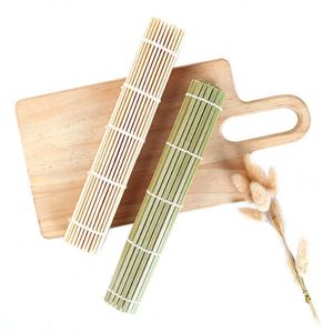 Eco-Friendly Bamboo Sushi Roll up Curtain Japanese Seaweed Bun Rice Divine Tool with Green Skin Roll up for Convenient Use - Product Image 2