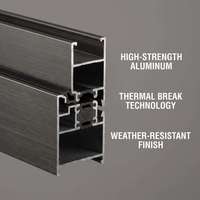Aluminium-Klappfenster mit Doppelverglasung, Gehärtetem Glas, Low-E, Thermischer Trennung und Holzmaserung, OEM