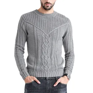 Fabricants de vêtements personnalisés Nouveau pull traditionnel surdimensionné en laine d'Aran pour hommes