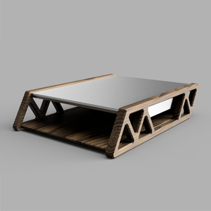 Organizador de escritorio, decoración de oficina, productos de madera personalizados para interiores, soporte para documentos de nogal - Product Image 2