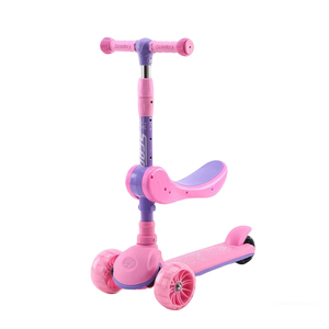 Patinete Plegable de 3 Ruedas para Niños 2025 con Luces LED y Asiento Extraíble, Patinete Infantil Multifuncional con Pedales - Product Image 3