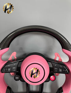 Volante Sportivo in Fibra di Carbonio Rosa HZ per <span class=keywords><strong>Audi</strong></span> A5/A6/A7/A8/Q5/Q7/Q8/<span class=keywords><strong>TT</strong></span>/R8 - Ricambio Auto Durevole di Alta Qualità - Product Image 2