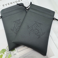 Pochette à cordon en cuir PU résistant pour balles de golf, pochette de maquillage en similicuir PU