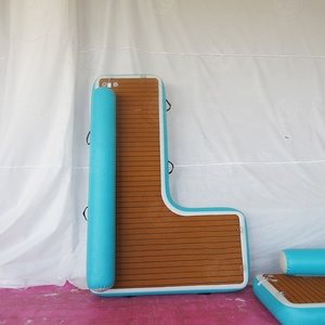 Isola Galleggiante Gonfiabile a Forma di L, Resistente e Stabile, per Feste in Famiglia in Mare, Lago o Fiume - Product Image 3