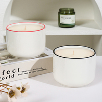 Vente en gros de tasses à bougies vides en céramique pour décoration de table de mariage pour la fabrication de bougies