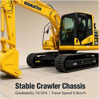 Hidrolik Kontrol Valfiyle Donatılmış, Özenle Seçilmiş, İkinci El Komatsu PC130 Paletli Ekskavatör, Havaalanı Toprak İşleri İçin