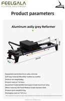 Lit de Pilates Reformer Portable et Réglable en Alliage d'Aluminium Robuste avec Kit d'Accessoires Complet, Ressorts Allemands, pour Usage Commercial et Domestique, pour le Renforcement du Corps