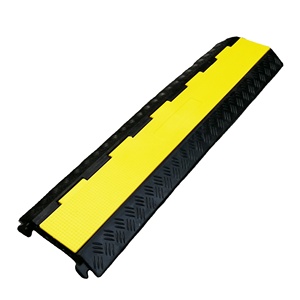 Protector de Cables de Goma para Exteriores e Interiores, de Alta Resistencia, de 2 Canales, para Rampas de Cables - Product Image 1