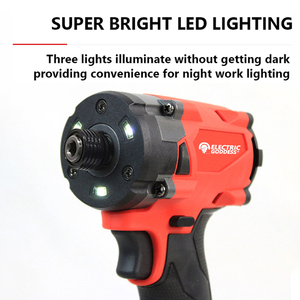 แบตเตอรี่อุตสาหกรรม 18V มอเตอร์ไร้แปรงถ่าน 3 LED แรงบิด 220N เครื่องมือไขควงกระแทกไร้สาย M Torque สำหรับงาน DIY รับประกัน 3 ปี - Product Image 2