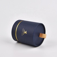 Boîte Cadeau Ronde Biodégradable Or, Tube d'Expédition Cylindrique en Carton Kraft, Emballage Tube en Papier pour Bougie avec Ruban