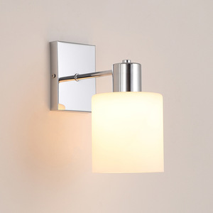 Contemporary Touch Control Dimmable LED 3500K Warm White Rectangular Glass <b>Shade</b> <b>Crystal</b> Body Balcony <b>Lighting</b> Wall Lamp - Product Image 4