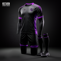 HOSTARON Vente en Gros Maillots de Football Adultes Personnalisés Hommes Manches Courtes Respirants Ensembles de Maillots de Foot