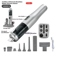 Aspirateur à main sans fil, moteur sans balais, forte aspiration 17500Pa, 3 modes de vitesse, 11.1V 6000mAh, longue autonomie pour voiture et maison