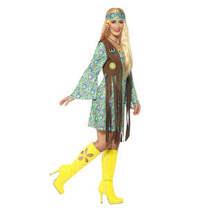 <span class=keywords><strong>Disfraz</strong></span> de halloween hippie de talla grande <span class=keywords><strong>para</strong></span> <span class=keywords><strong>mujer</strong></span>, camisas de manga larga personalizadas, ropa hippie - Product Image 3